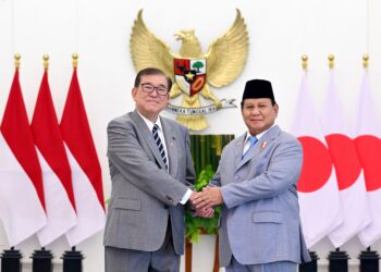 Presiden Prabowo Sambut Kunjungan Resmi PM Ishiba di Istana Kepresidenan Bogor