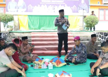 Kapolres Lingga AKBP Apri Fajar Hermanto Hadiri Doa Bersama Mengucapkan Syukur dan Silaturahmi di Kecamatan Singkep Bar