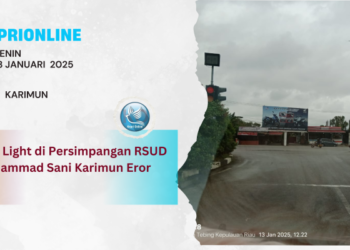 Traffic Light di Persimpangan RSUD Muhammad Sani Karimun Eror
