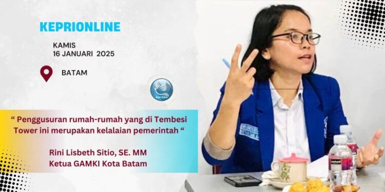 GAMKI Kota Batam Bersuara Terkait Penggusuran di Tembesi Tower