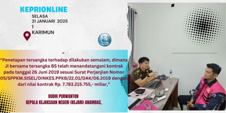 Kejari Anambas Tetap Tersangka Baru Korupsi Pembangunan Puskesmas Siantan