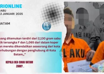 Pelajar Asal Aceh Tertangkap Bawa Sabu di Bandara Hang Nadim Batam
