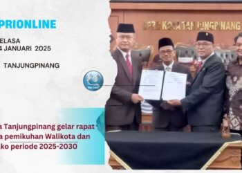 DPRD Kota Tanjungpinang Gelar Rapat Paripurna Penetapan Walikota dan Wakil Walikota periode 2025 – 2030