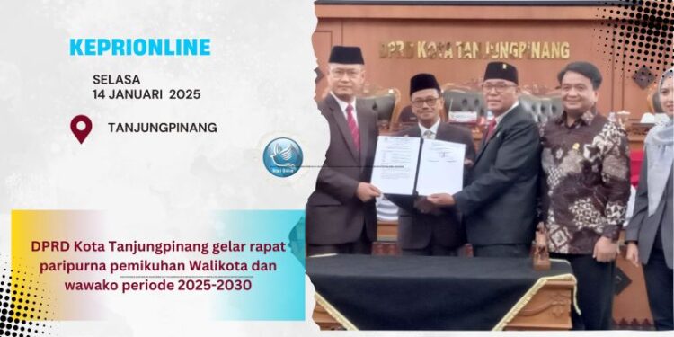 DPRD Kota Tanjungpinang Gelar Rapat Paripurna Penetapan Walikota dan Wakil Walikota periode 2025 – 2030