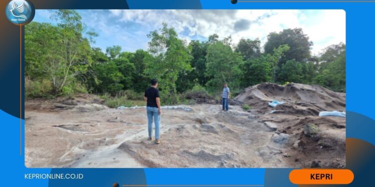 Diduga Tambang Pasir Ilegal di Medsos Viral, Polres Bintan Tinjau Lokasi