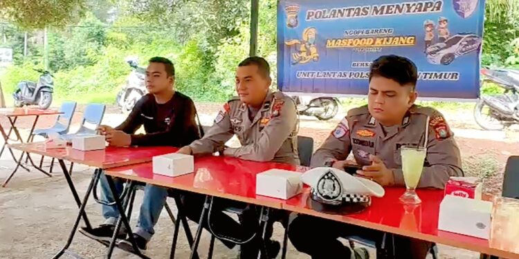 Polantas Berikan Edukasi Berlalulintas Jadi Bekal Ojek Online Masfood di Bintan Timur