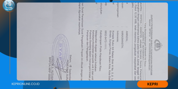 Kasatreskrim Polresta Barelang Resmi di Laporkan Ke Propam Polda Kepri