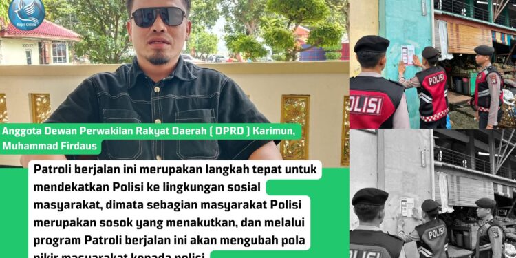 DPRD Karimun Apresiasi Program Patroli Berjalan Polres Karimun