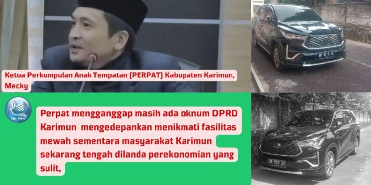 Perpat Karimun Terima Informasi Ada Dua Mobil di Kantor DPRD Diduga Gunakan Plat Palsu