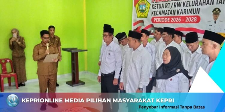 Bupati Karimun Kukuhkan Ketua RT dan RW se Kelurahan Tanjung Balai