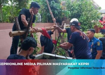 Pekerja Pingsan di Sumur 20 Meter, Damkar Tanjung Pinang Lakukan Evakuasi Dramatis