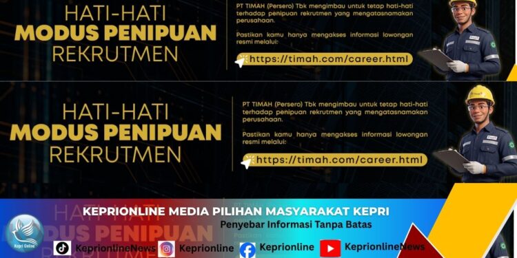 PT TIMAH Imbau Masyarakat Waspadai Penipuan Lowongan Kerja Berkedok Rekrutmen Perusahaan