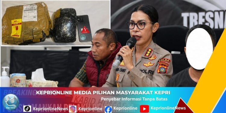 Polda Kepri Gagalkan Pengiriman 500 Gram Ganja dari Aceh ke Batam, Satu Tersangka Ditangkap
