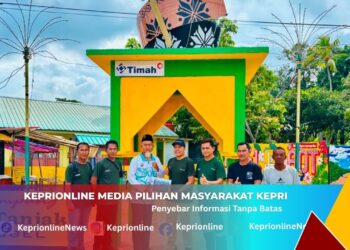 PT TIMAH Dukung Pembangunan Gerbang Tanjak di Sawang Laut, Perkuat Identitas Melayu dan Dorong Ekonomi Warga