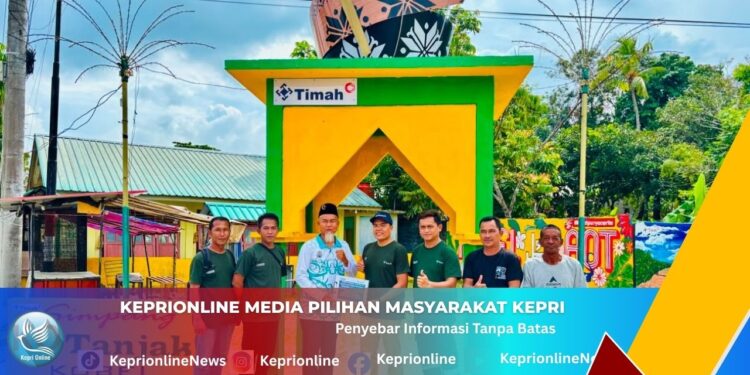 PT TIMAH Dukung Pembangunan Gerbang Tanjak di Sawang Laut, Perkuat Identitas Melayu dan Dorong Ekonomi Warga