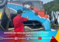 Bus Pariwisata Rombongan Jemaat Gereja Terguling di Pantai Melur Barelang, Diduga Akibat Rem Blong