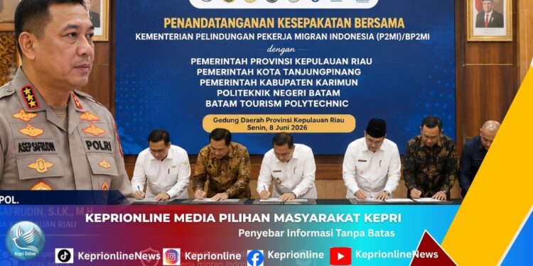 Kapolda Kepri Hadiri Penandatanganan Kesepakatan P2MI, Perkuat Perlindungan Pekerja Migran